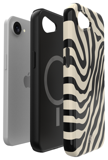 AVY Apple iPhone 16e Hoesje MagSafe Back Cover Serengeti Zebra afbeelding 16