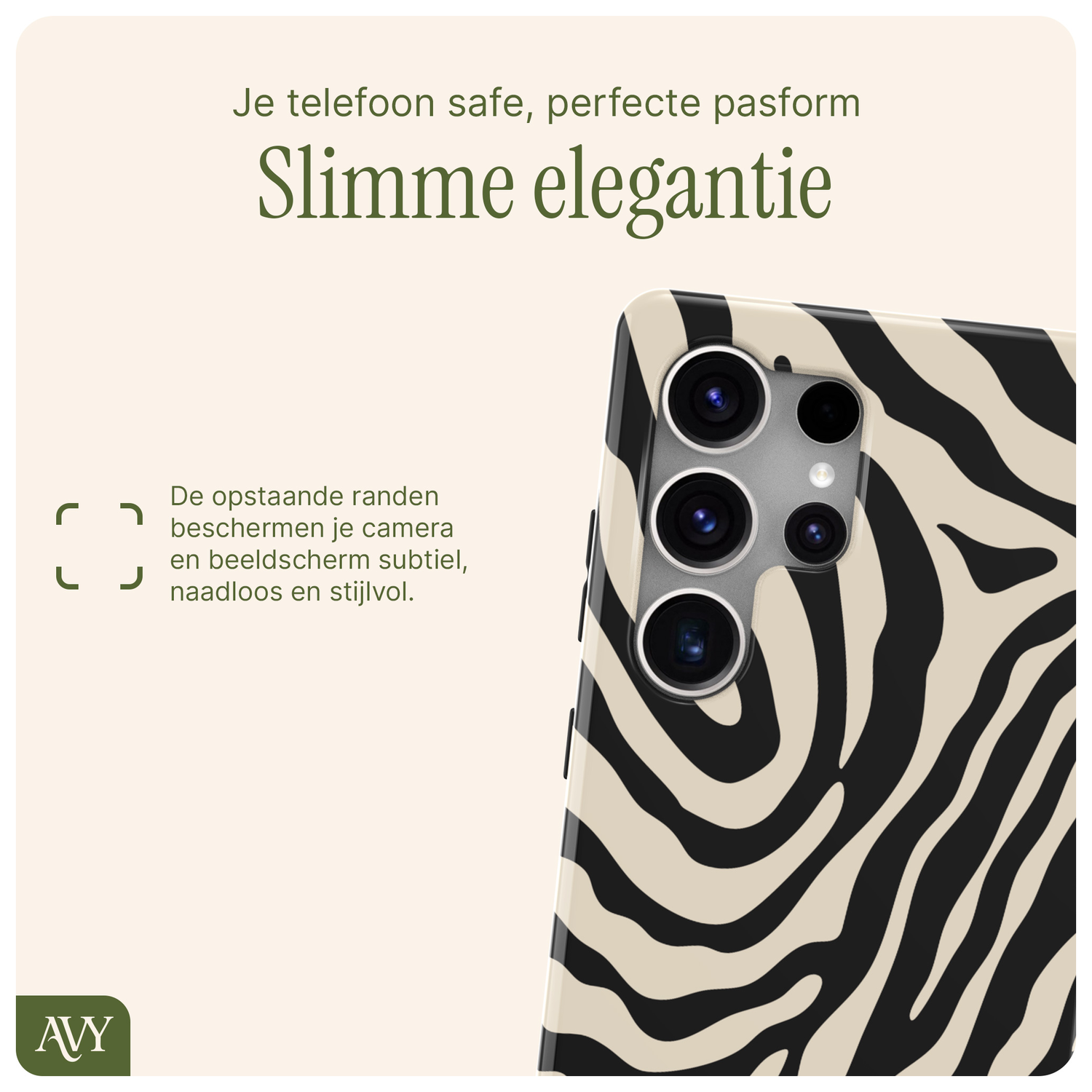 AVY Samsung Galaxy S25 Ultra Hoesje MagSafe Back Cover Serengeti Zebra afbeelding 8