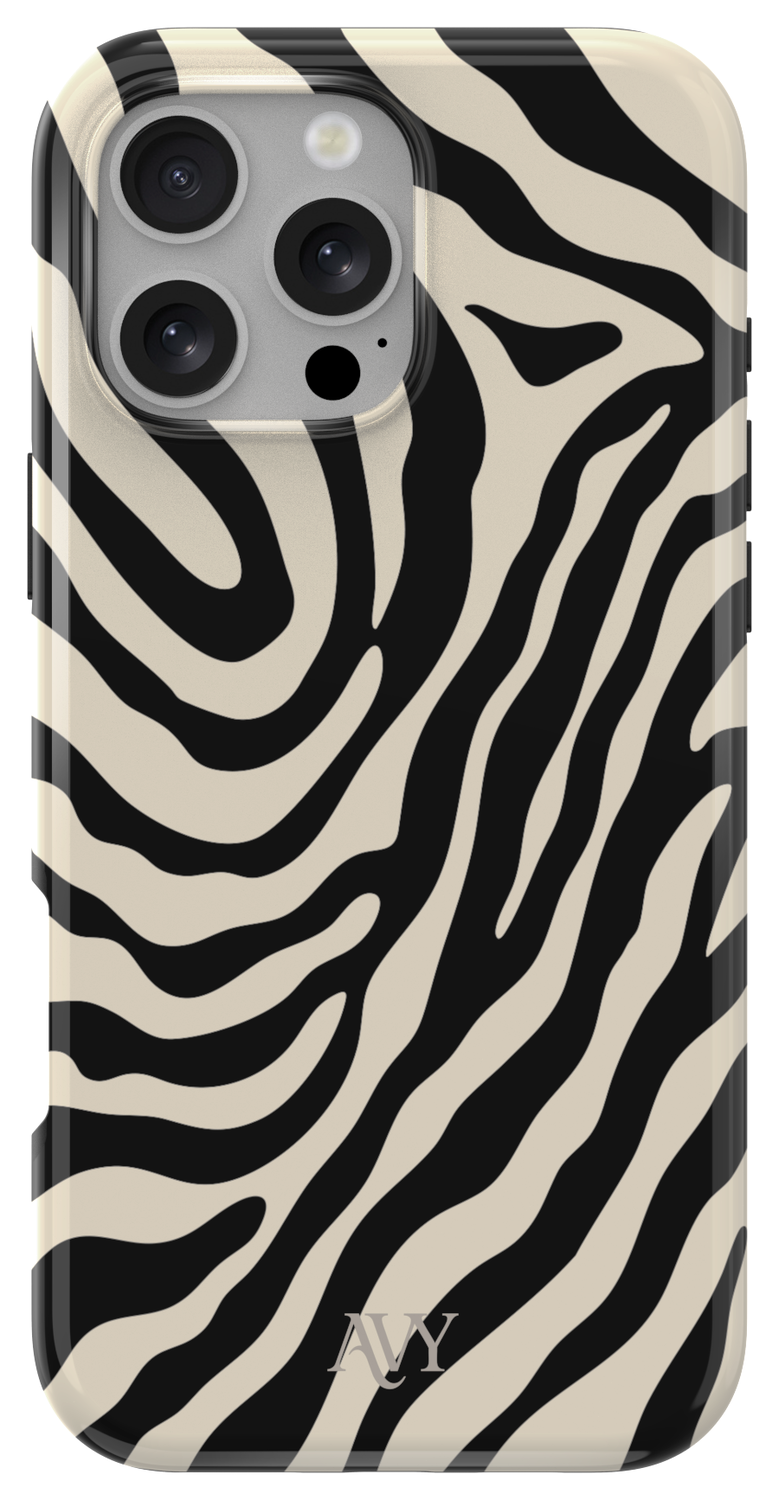 AVY Apple iPhone 16 Pro Max Hoesje MagSafe Back Cover Serengeti Zebra afbeelding 1
