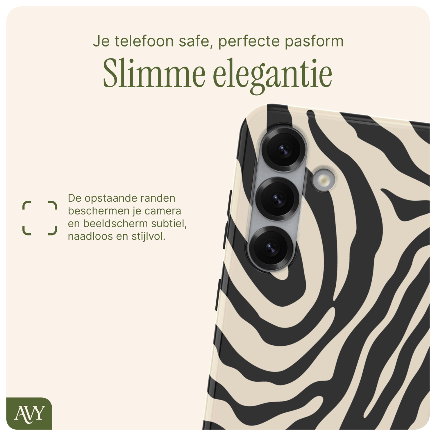 AVY Samsung Galaxy S24 Hoesje MagSafe Back Cover Serengeti Zebra afbeelding 8