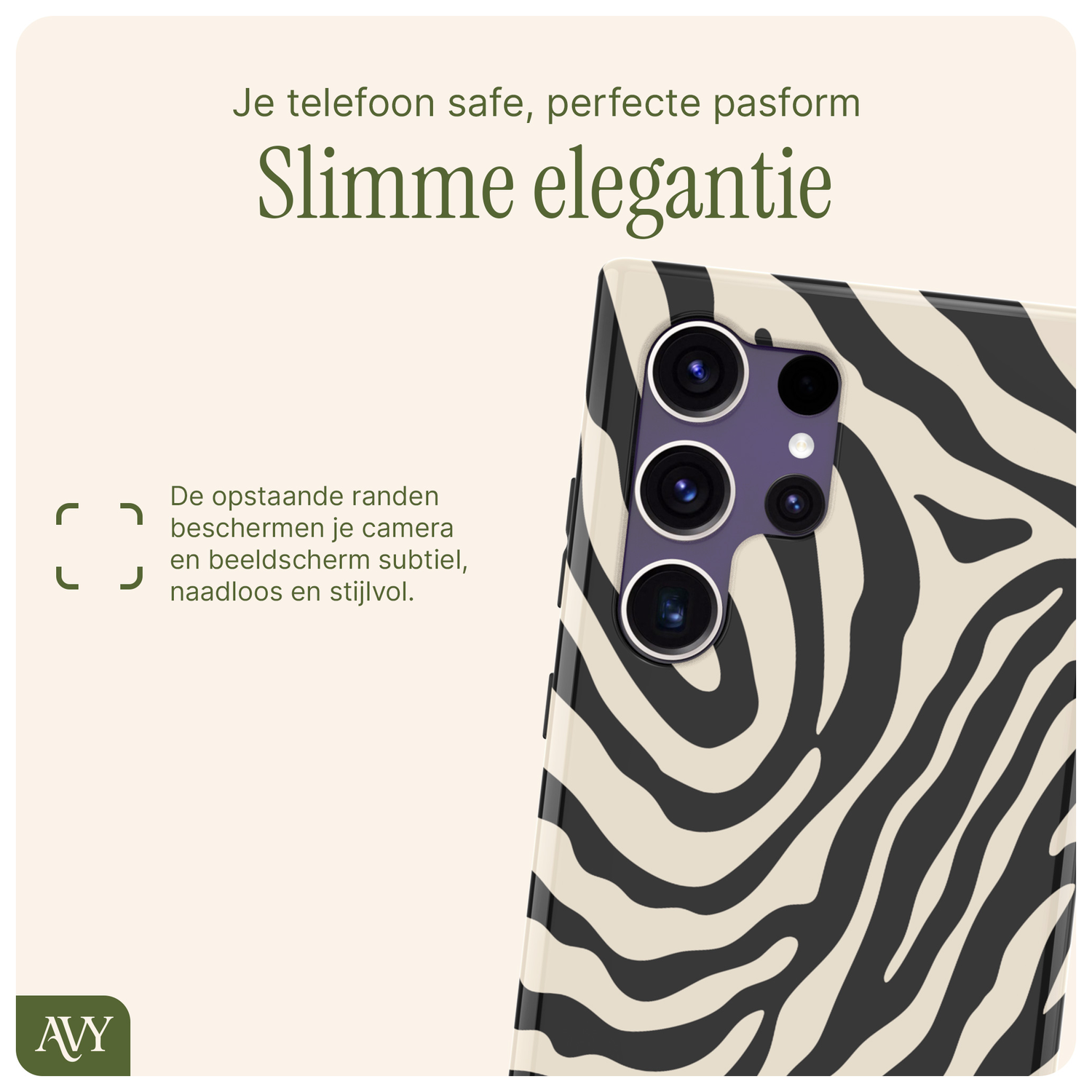 AVY Samsung Galaxy S24 Ultra Hoesje MagSafe Back Cover Serengeti Zebra afbeelding 8