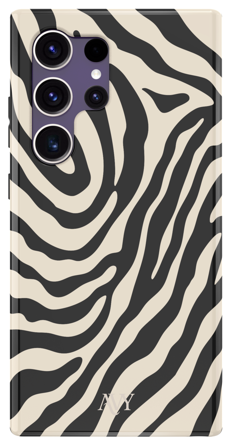 AVY Samsung Galaxy S24 Ultra Hoesje MagSafe Back Cover Serengeti Zebra afbeelding 1