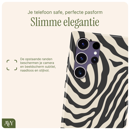 AVY Samsung Galaxy S24 Ultra Hoesje MagSafe Back Cover Serengeti Zebra afbeelding 8