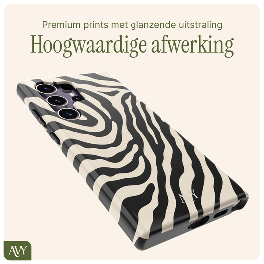 AVY Samsung Galaxy S24 Ultra Hoesje MagSafe Back Cover Serengeti Zebra afbeelding 9