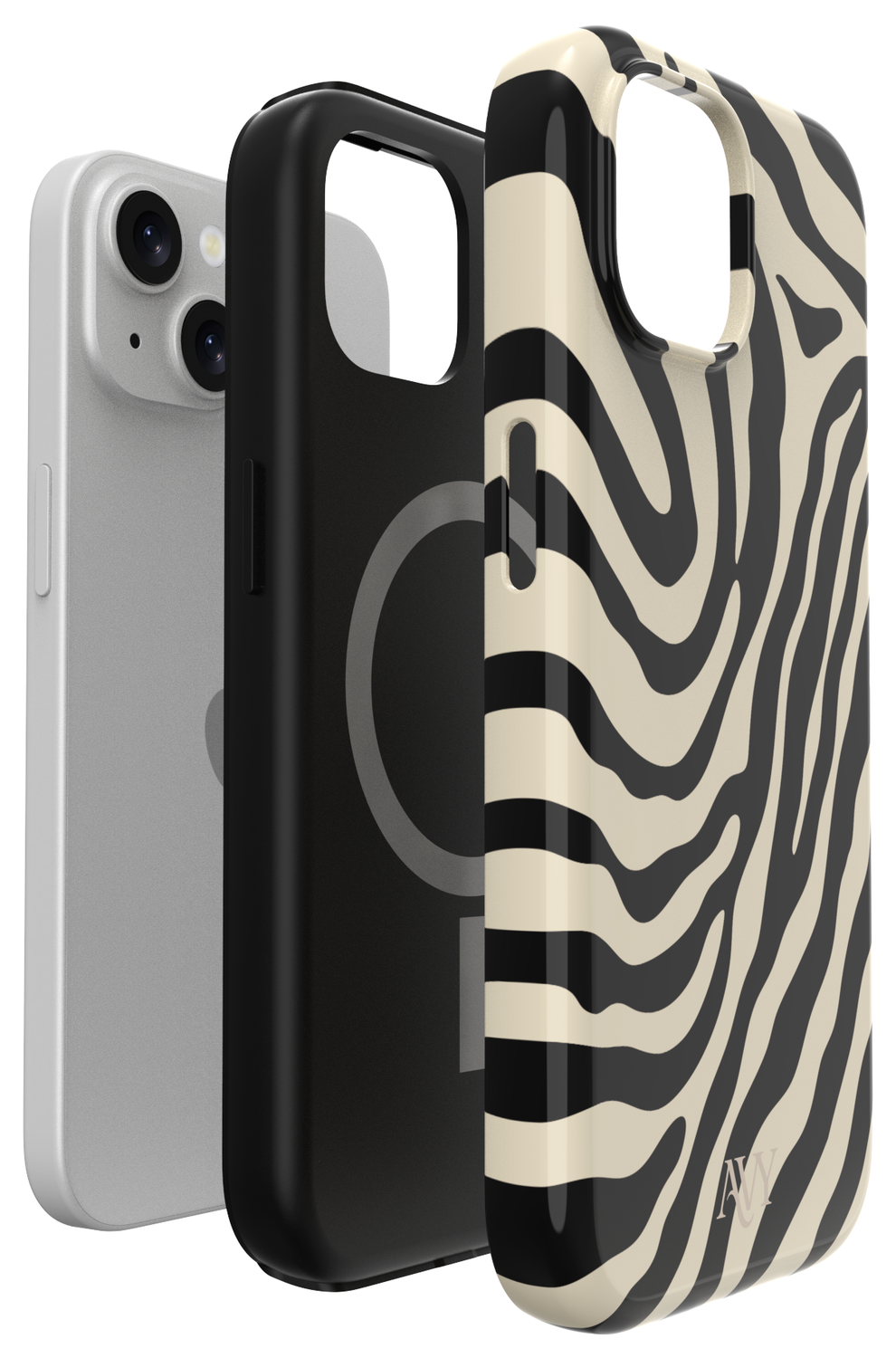 AVY Apple iPhone 14 / 13 Hoesje MagSafe Back Cover Serengeti Zebra afbeelding 14
