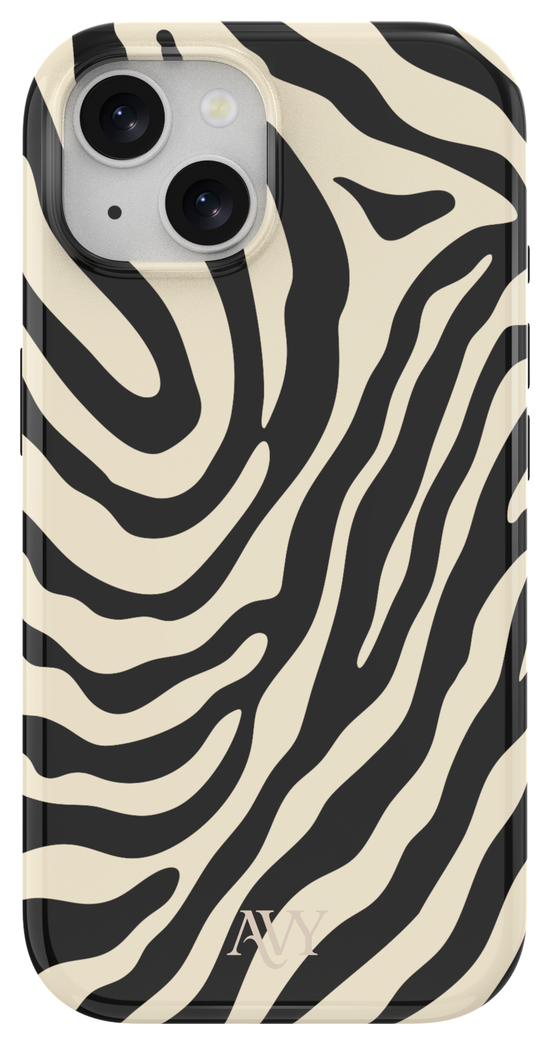 AVY Apple iPhone 14 / 13 Hoesje MagSafe Back Cover Serengeti Zebra afbeelding 1