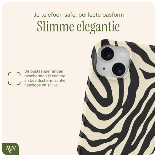 AVY Apple iPhone 14 / 13 Hoesje MagSafe Back Cover Serengeti Zebra afbeelding 8