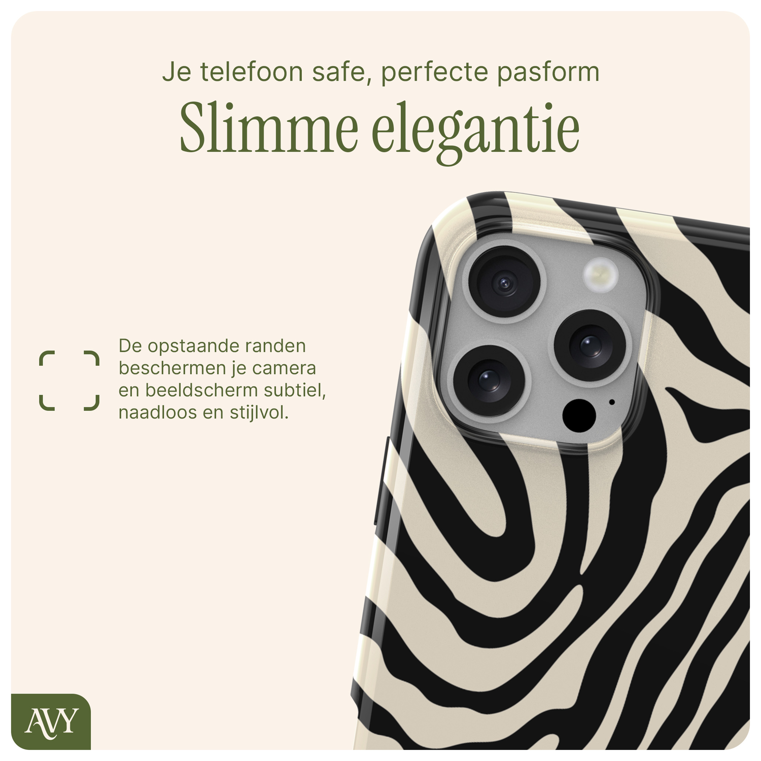 AVY Apple iPhone 14 Pro Max Hoesje MagSafe Back Cover Serengeti Zebra afbeelding 9