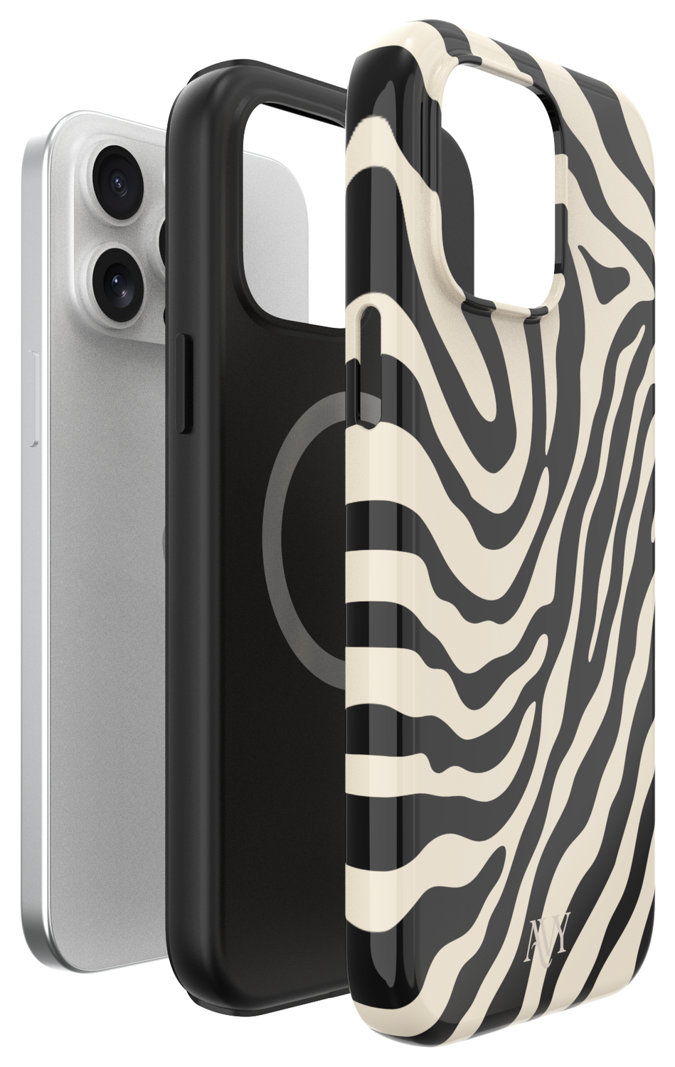 AVY Apple iPhone 12 / 12 Pro Hoesje MagSafe Back Cover Serengeti Zebra afbeelding 14