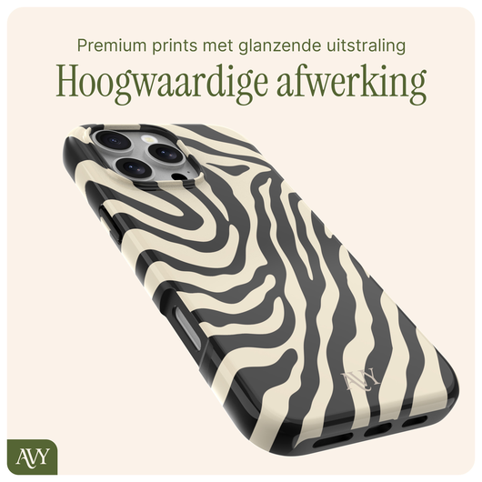AVY Apple iPhone 12 / 12 Pro Hoesje MagSafe Back Cover Serengeti Zebra afbeelding 7