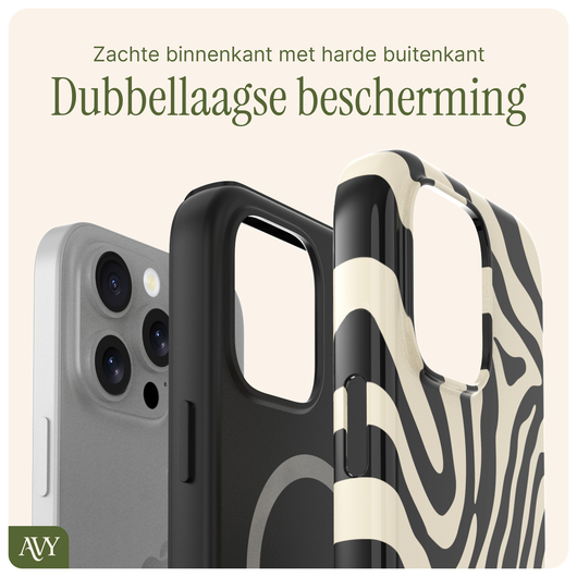 AVY Apple iPhone 12 / 12 Pro Hoesje MagSafe Back Cover Serengeti Zebra afbeelding 5