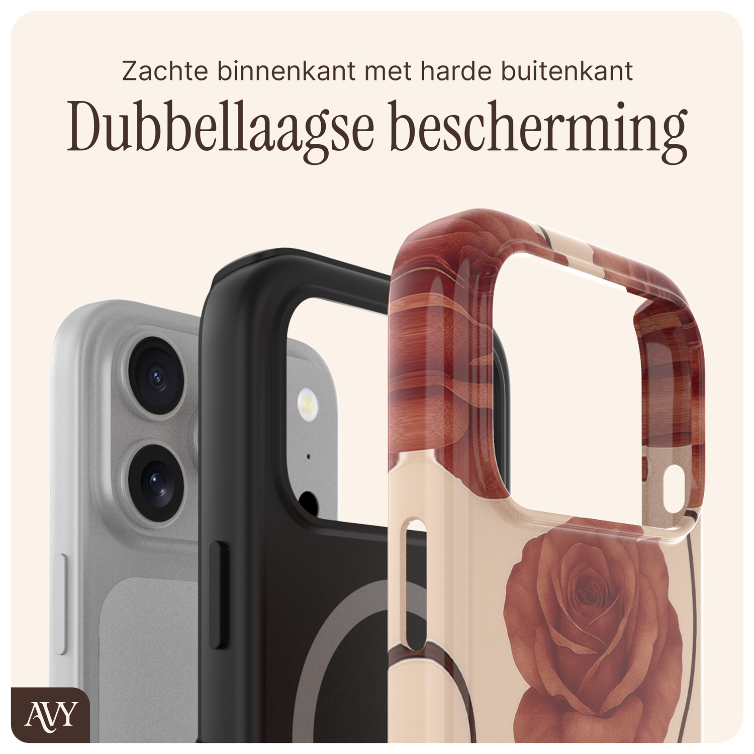 AVY Apple iPhone 17 Pro Max Hoesje MagSafe Back Cover - Botanique Roses afbeelding 5
