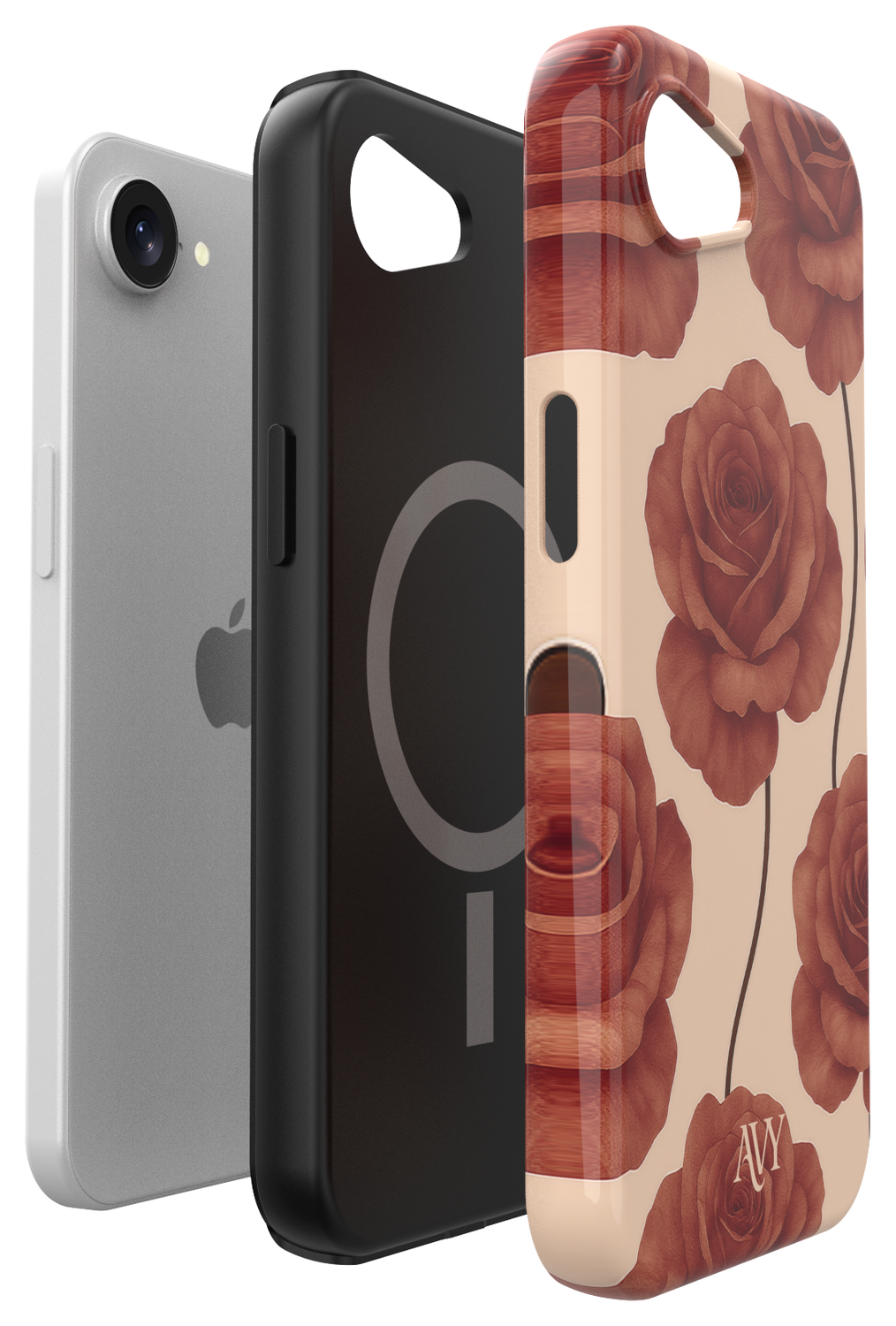 AVY Apple iPhone 16e Hoesje MagSafe Back Cover Botanique Roses afbeelding 15