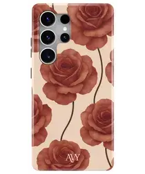 AVY Samsung Galaxy S25 Ultra Hoesje MagSafe Back Cover Botanique Roses afbeelding