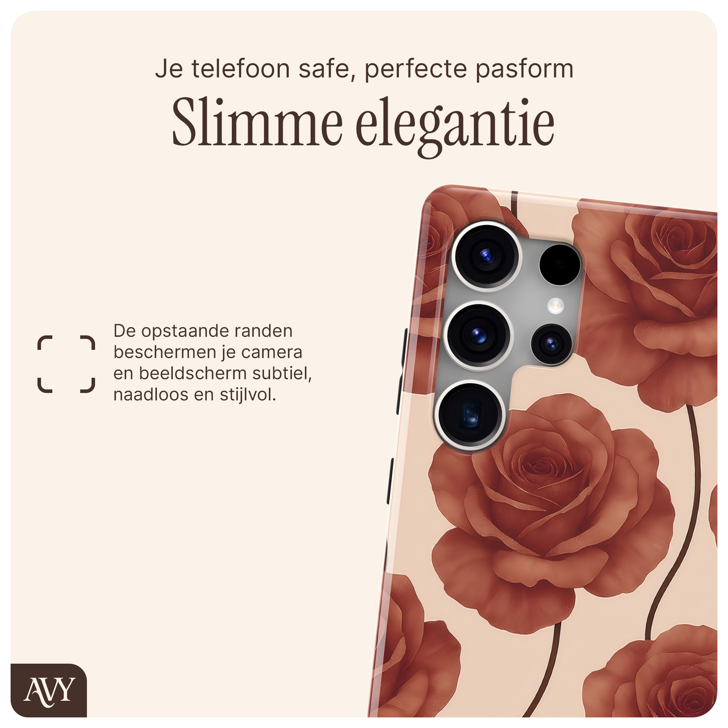 AVY Samsung Galaxy S25 Ultra Hoesje MagSafe Back Cover Botanique Roses afbeelding 7