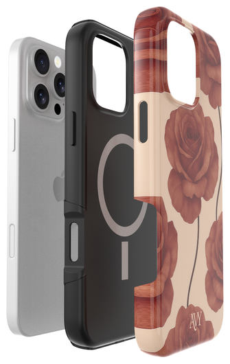 AVY Apple iPhone 16 Pro Max Hoesje MagSafe Back Cover Botanique Roses afbeelding 15