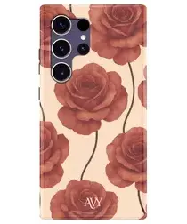 AVY Samsung Galaxy S24 Ultra Hoesje MagSafe Back Cover Botanique Roses afbeelding