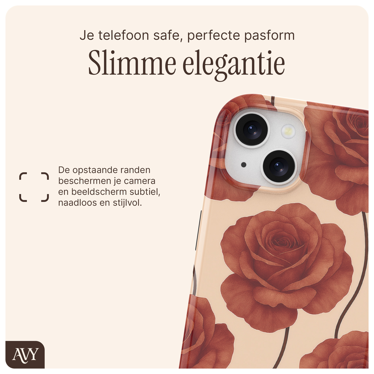 AVY Apple iPhone 15 Hoesje MagSafe Back Cover Botanique Roses afbeelding 9