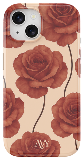 AVY Apple iPhone 15 Hoesje MagSafe Back Cover Botanique Roses afbeelding 1