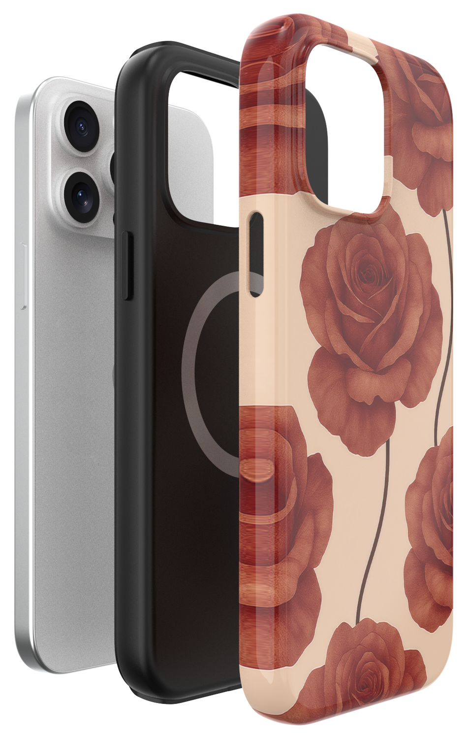 AVY Apple iPhone 12 / 12 Pro Hoesje MagSafe Back Cover Botanique Roses afbeelding 14