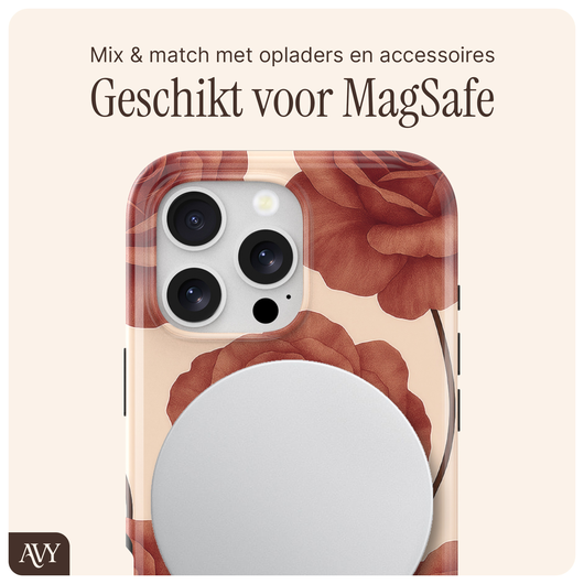 AVY Apple iPhone 12 / 12 Pro Hoesje MagSafe Back Cover Botanique Roses afbeelding 6