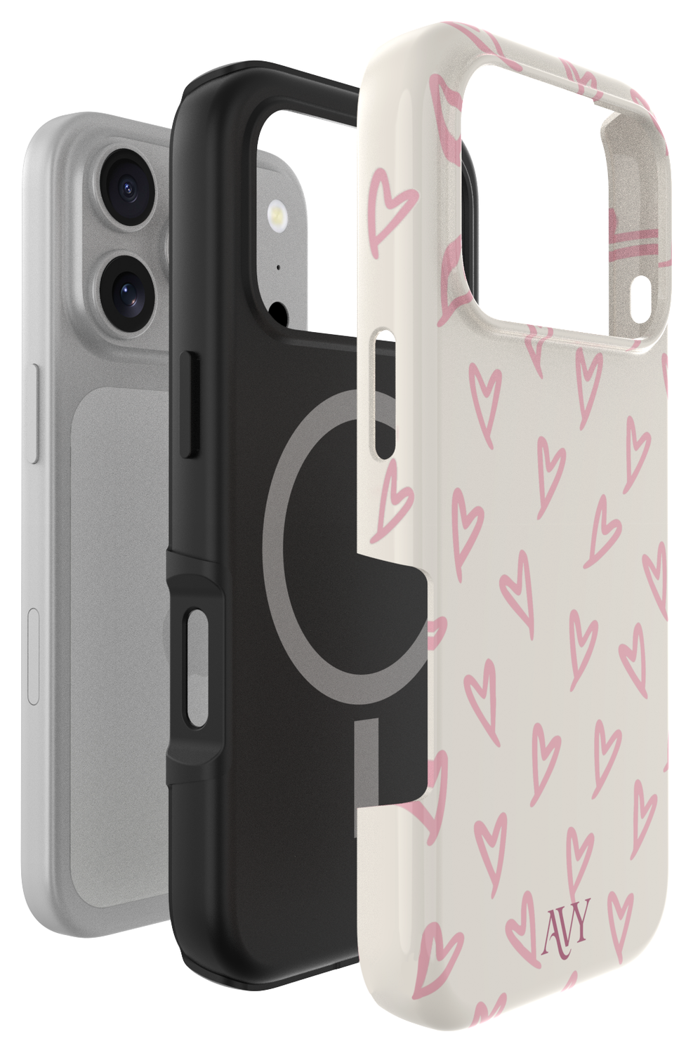 AVY Apple iPhone 17 Pro Max Hoesje MagSafe Back Cover - Cupid Blush afbeelding 12