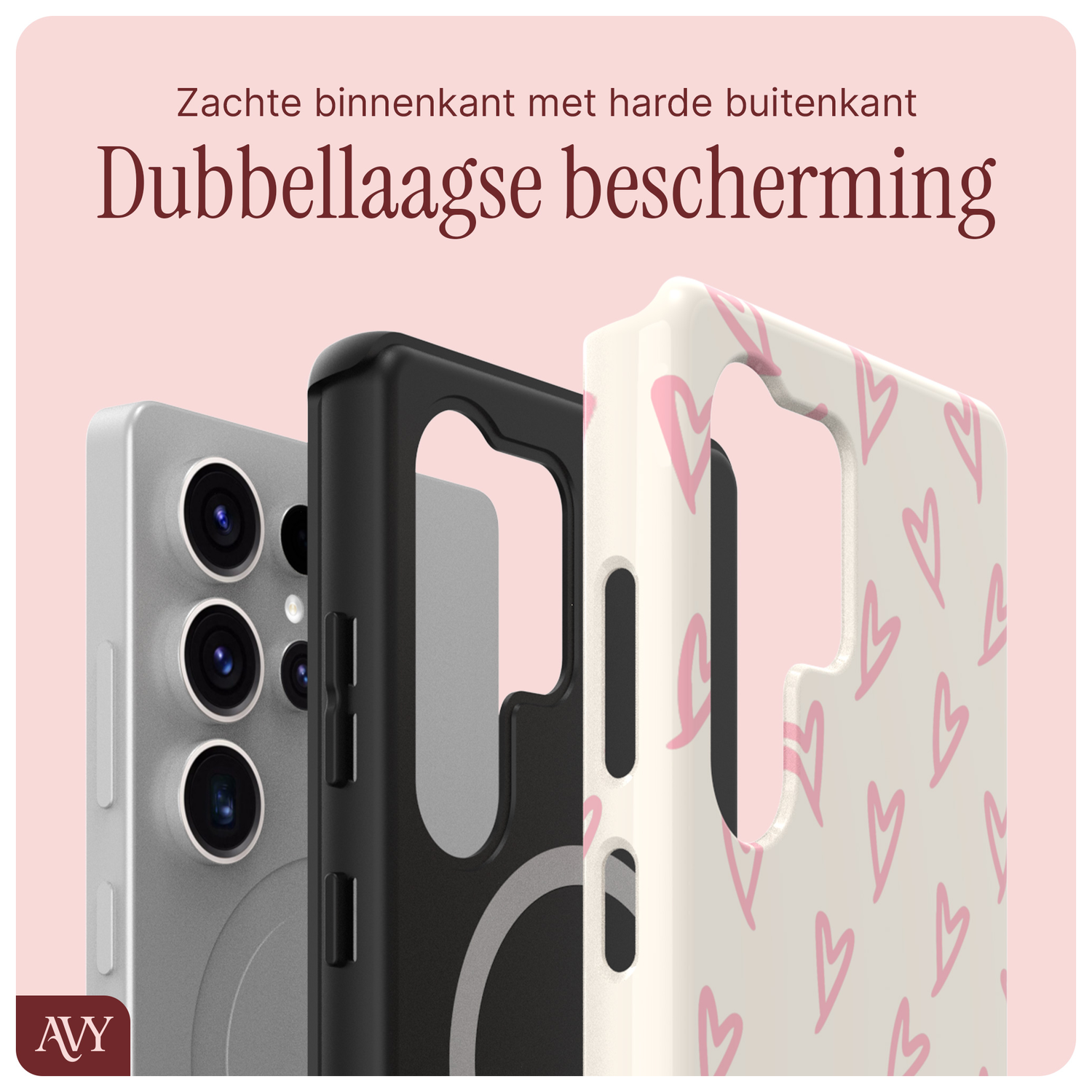 AVY Samsung Galaxy S25 Ultra Hoesje MagSafe Back Cover Cupid Blush afbeelding 7