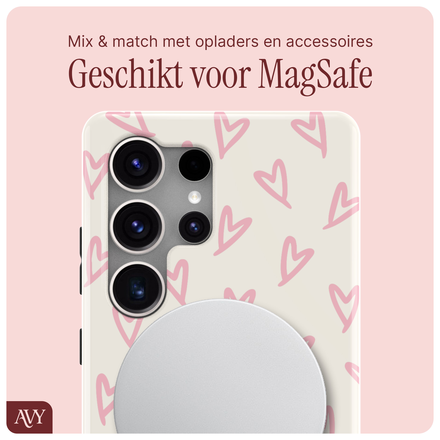 AVY Samsung Galaxy S25 Ultra Hoesje MagSafe Back Cover Cupid Blush afbeelding 8