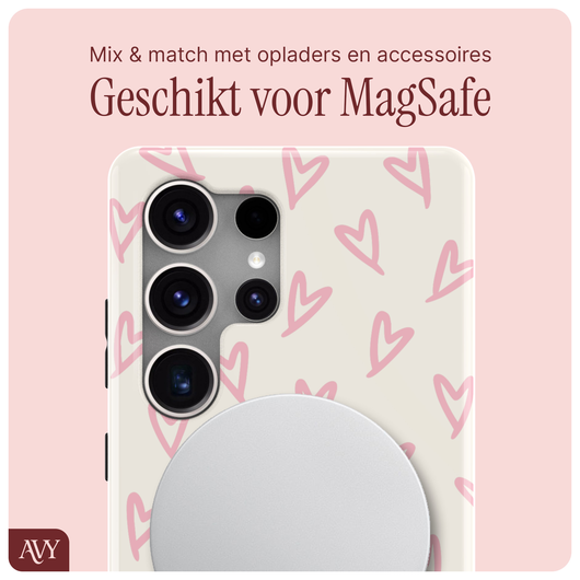 AVY Samsung Galaxy S25 Ultra Hoesje MagSafe Back Cover Cupid Blush afbeelding 8