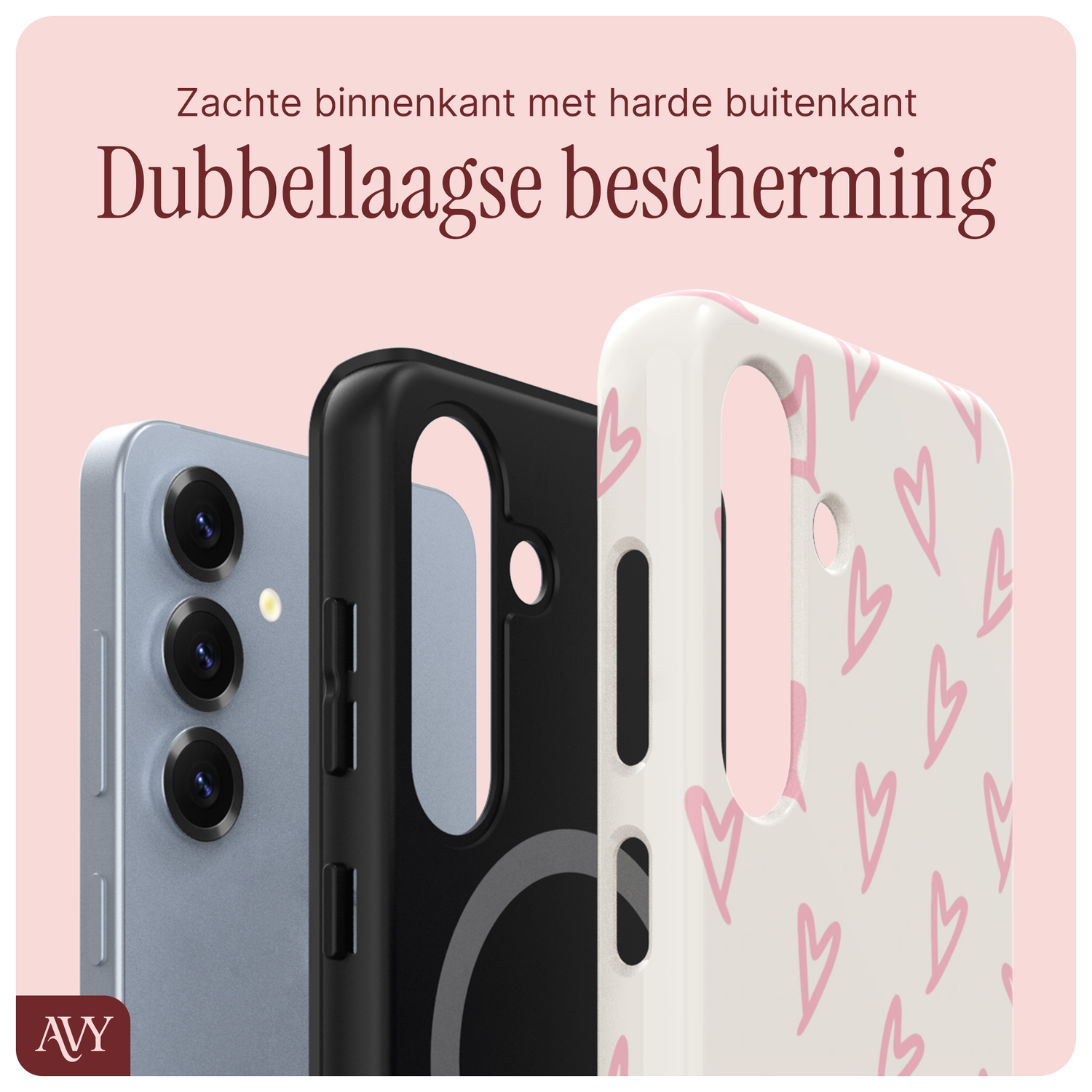AVY Samsung Galaxy S24 Hoesje MagSafe Back Cover Cupid Blush afbeelding 6