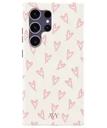 AVY Samsung Galaxy S24 Ultra Hoesje MagSafe Back Cover Cupid Blush afbeelding