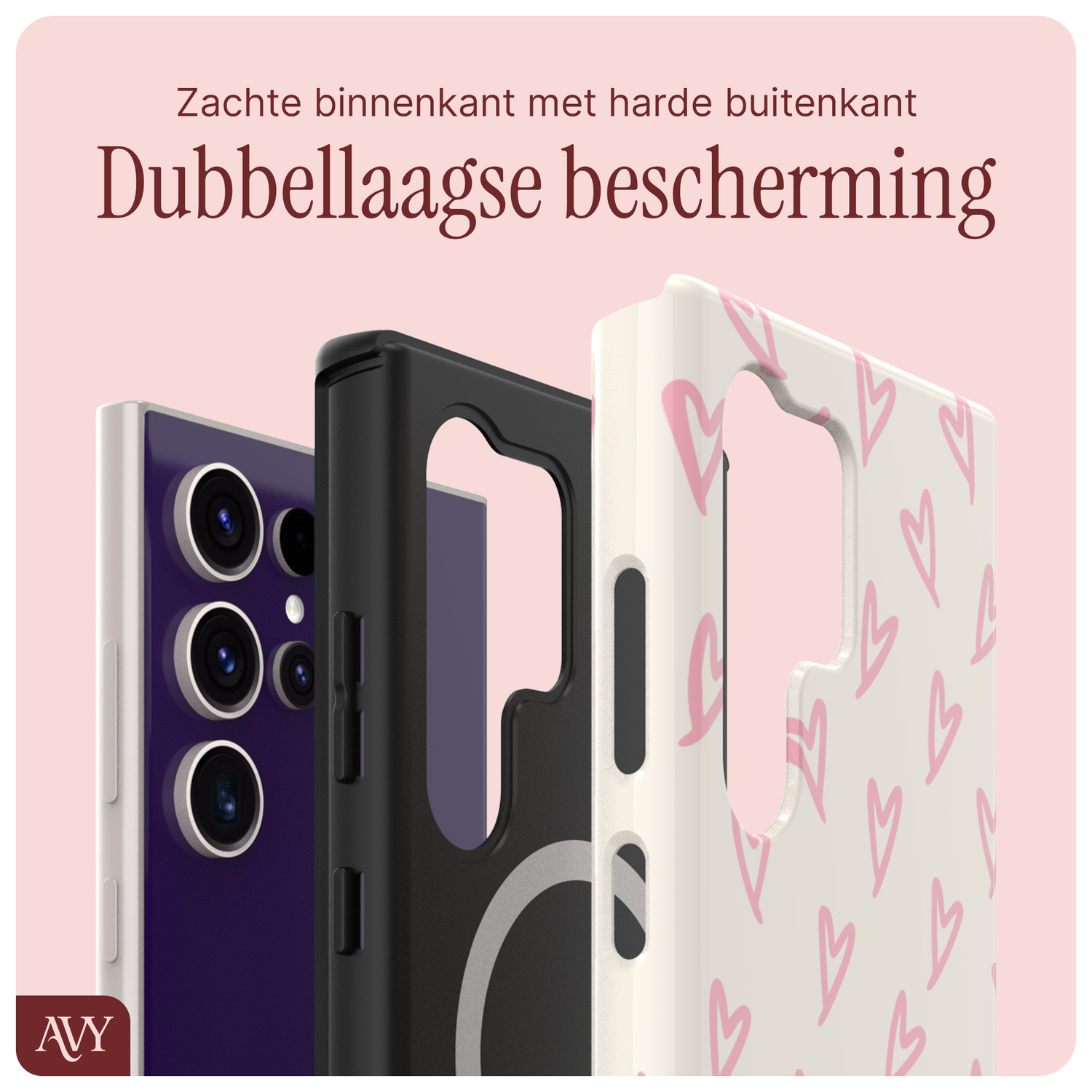 AVY Samsung Galaxy S24 Ultra Hoesje MagSafe Back Cover Cupid Blush afbeelding 6