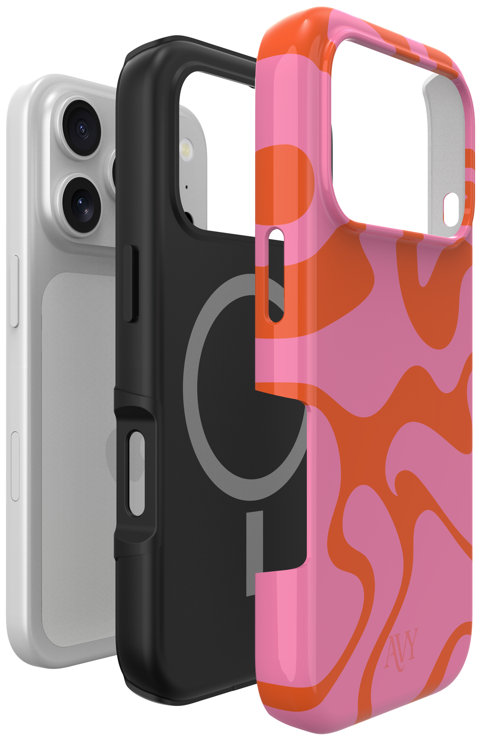 AVY Apple iPhone 17 Pro Max Hoesje MagSafe Back Cover Rosé Twist afbeelding 10