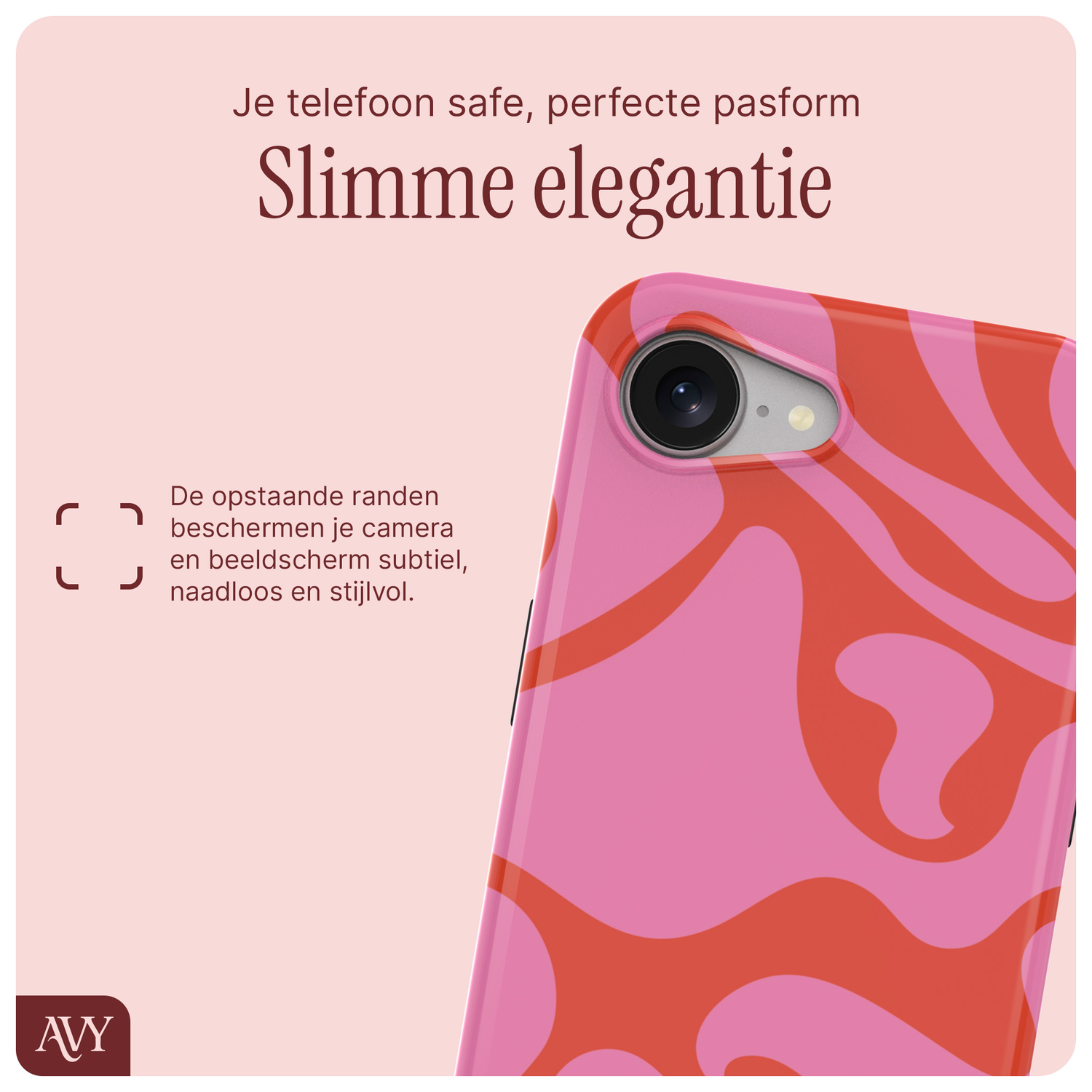 AVY Apple iPhone 16e Hoesje MagSafe Back Cover - Rosé Twist afbeelding 7