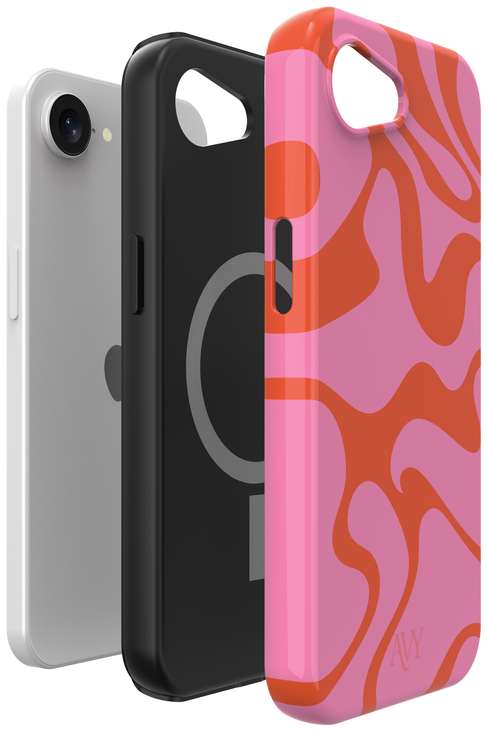 AVY Apple iPhone 16e Hoesje MagSafe Back Cover Rosé Twist afbeelding 10