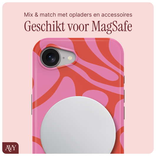 AVY Apple iPhone 16e Hoesje MagSafe Back Cover - Rosé Twist afbeelding 6