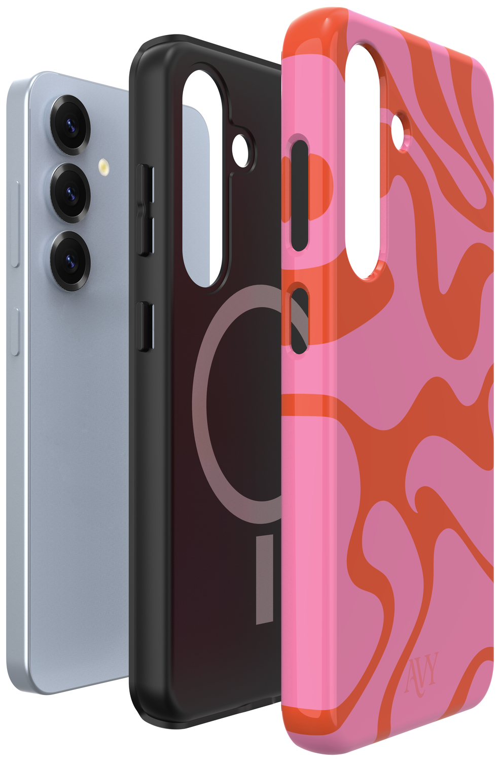 AVY Samsung Galaxy S25 Plus Hoesje MagSafe Back Cover Rosé Twist afbeelding 9