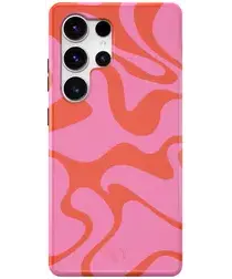 AVY Samsung Galaxy S25 Ultra Hoesje MagSafe Back Cover Rosé Twist afbeelding