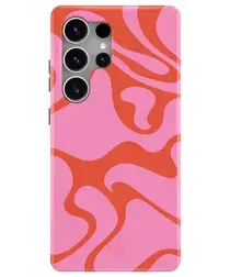 AVY Samsung Galaxy S25 Ultra Hoesje MagSafe Back Cover Rosé Twist afbeelding