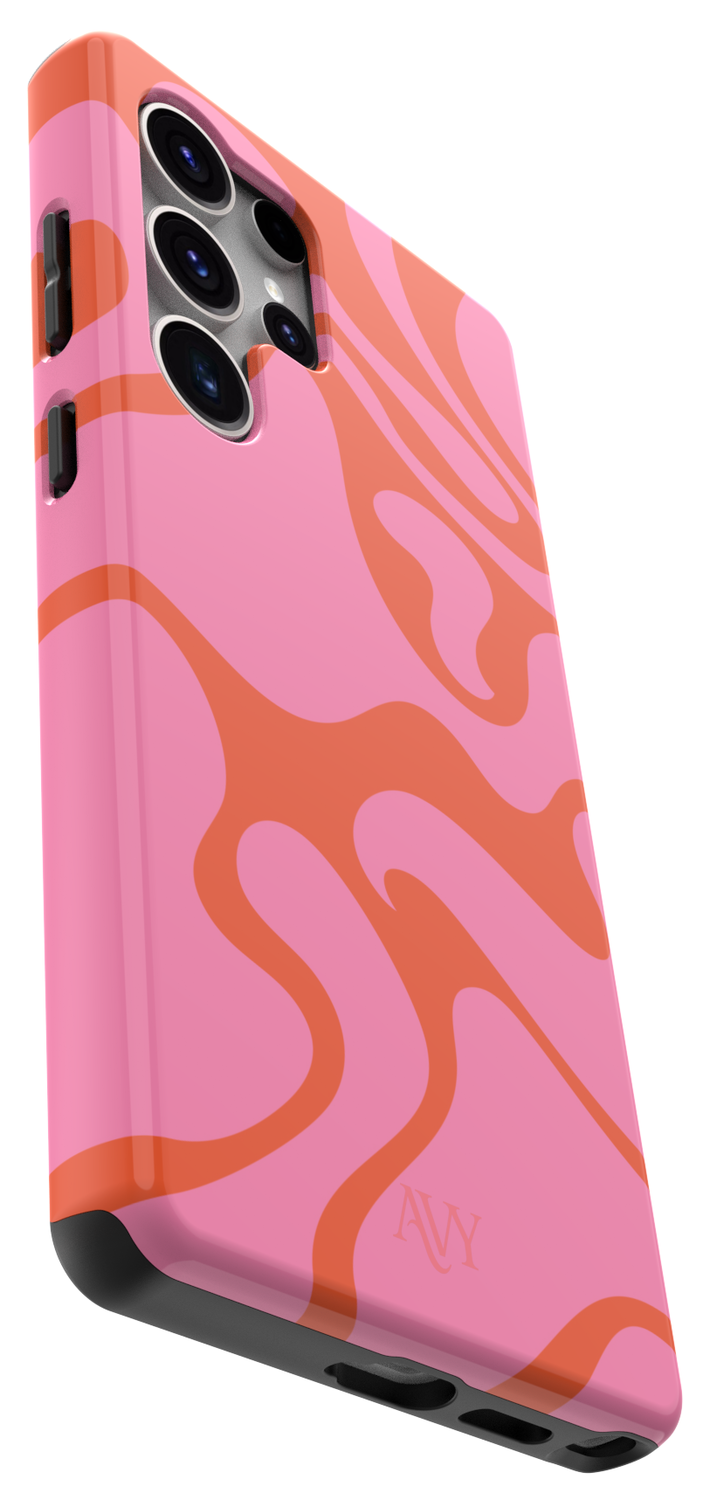 AVY Samsung Galaxy S25 Ultra Hoesje MagSafe Back Cover Rosé Twist afbeelding 13
