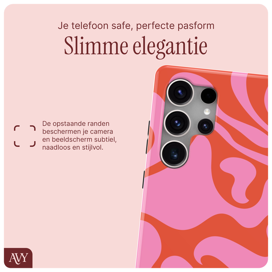 AVY Samsung Galaxy S25 Ultra Hoesje MagSafe Back Cover Rosé Twist afbeelding 8