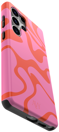 AVY Samsung Galaxy S25 Ultra Hoesje MagSafe Back Cover Rosé Twist afbeelding 11