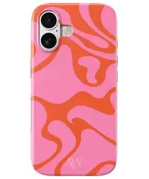 AVY Apple iPhone 16 Hoesje MagSafe Back Cover - Rosé Twist afbeelding