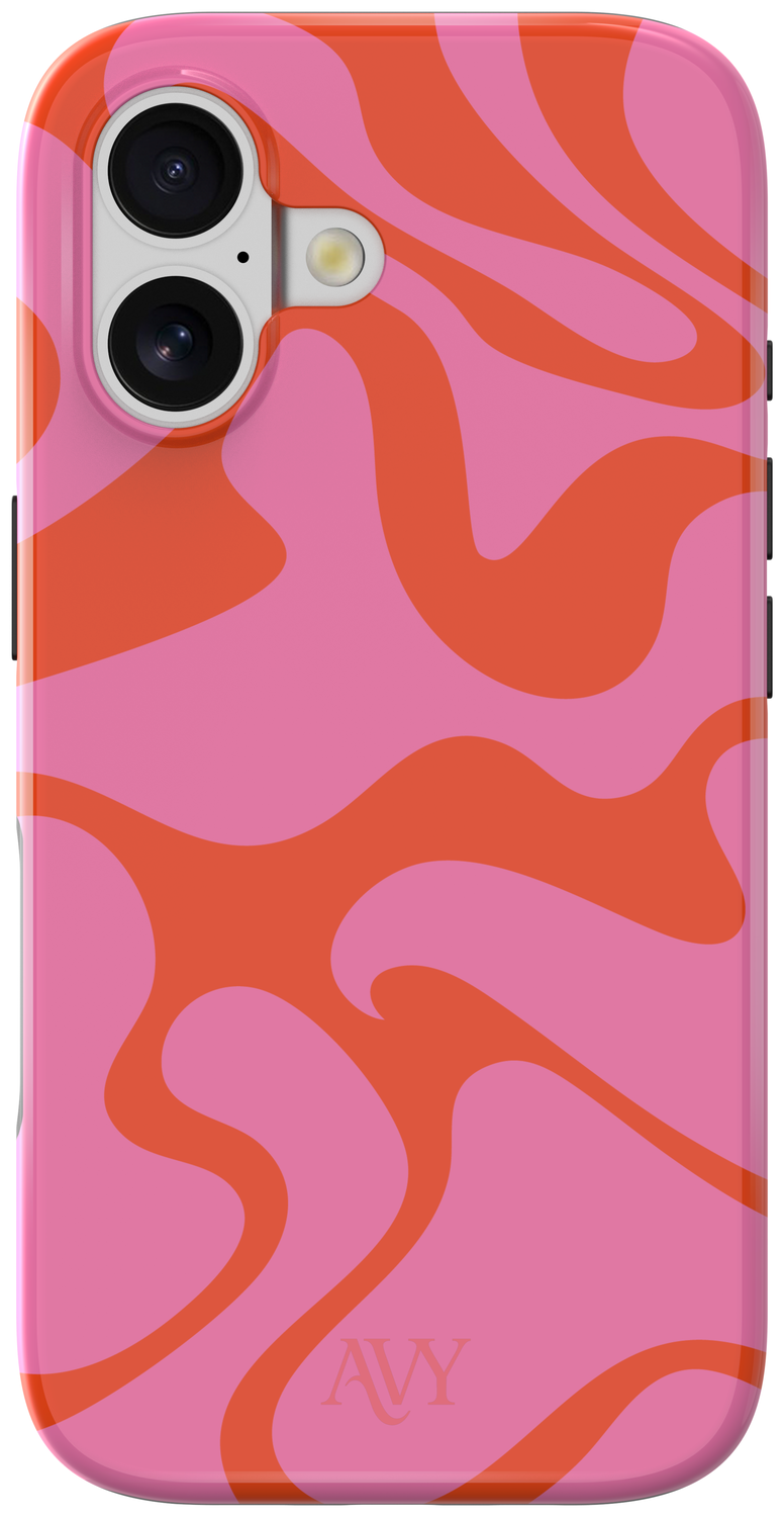 AVY Apple iPhone 16 Hoesje MagSafe Back Cover Rosé Twist afbeelding 1