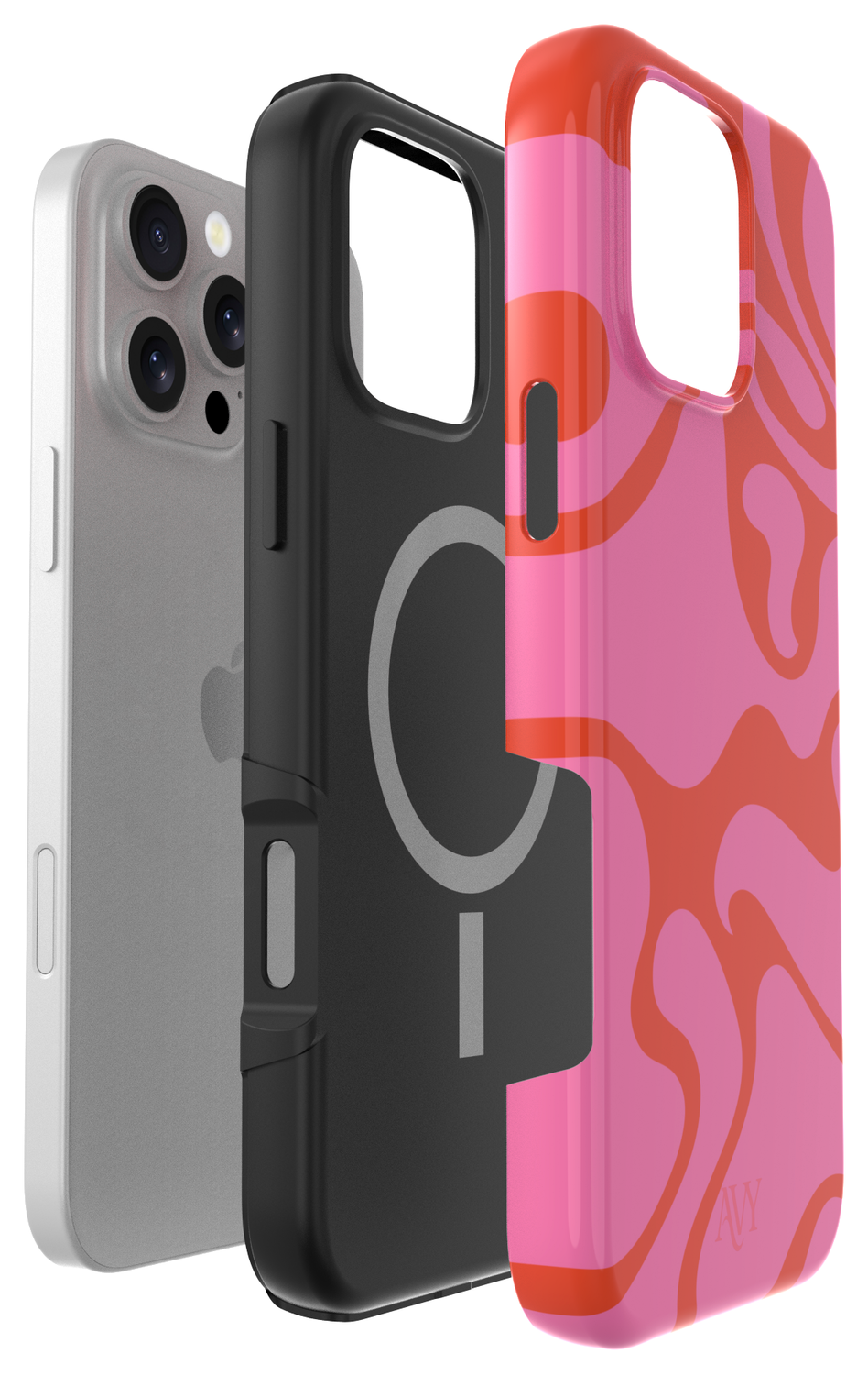 AVY Apple iPhone 16 Pro Hoesje MagSafe Back Cover - Rosé Twist afbeelding 13