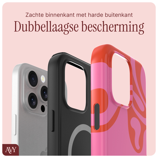 AVY Apple iPhone 16 Pro Hoesje MagSafe Back Cover - Rosé Twist afbeelding 5