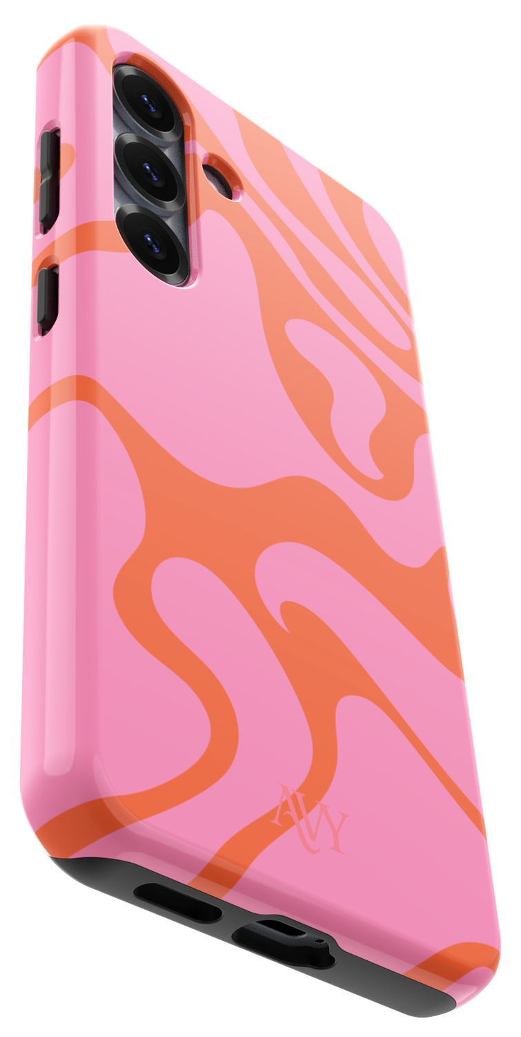 AVY Samsung Galaxy S24 Hoesje MagSafe Back Cover Rosé Twist afbeelding 12