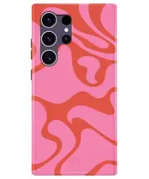 AVY Samsung Galaxy S24 Ultra Hoesje MagSafe Back Cover Rosé Twist afbeelding