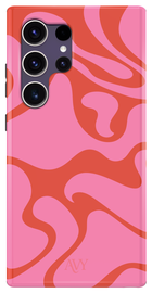 AVY Samsung Galaxy S24 Ultra Hoesje MagSafe Back Cover Rosé Twist
