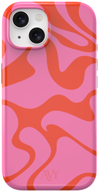 AVY Apple iPhone 15 Hoesje MagSafe Back Cover Rosé Twist afbeelding